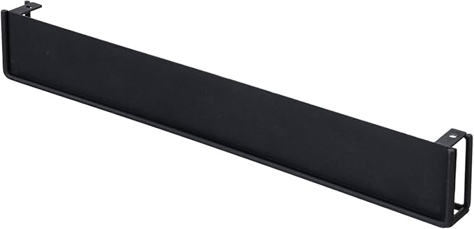 MyGift 16 Inch Wall Mounted Black Metal Nail Polish and Essential Oil Display Shelves, Kitchen Hanging Racks for Seasoning Shakers or Spice Jars, Set of 5