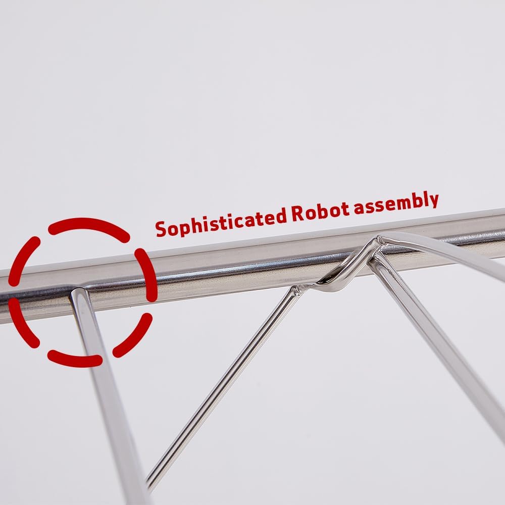 TRES BELLE 25NEW Stainless Steel Clothes Drying Rack(M)–Foldable,Lightweight,No-Slip Rods,Made in Korea,Indoor & Outdoor Use,Rust-Resistant,Towels,Underwear,Baby Clothes Drying–M Sizes