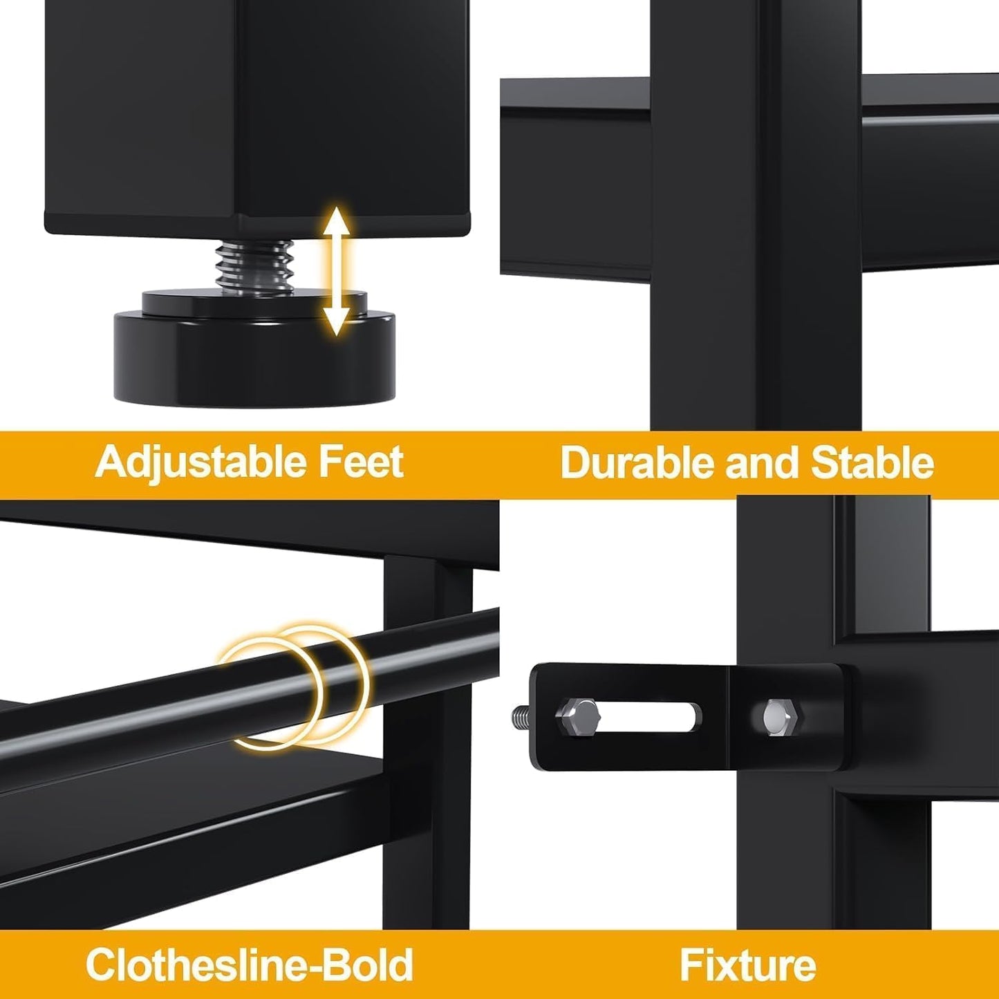 Dryer Storage Shelf and Heavy Duty Over the Washer– All-Steel Laundry Room Organizer with Clothes Drying Rod, Space-Saving Shelf for Front-Load Washers and Dryers, 29.92"L x 23.65"D x 70.8"H