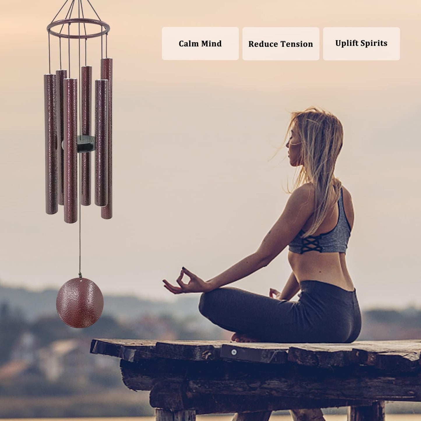 ASTARIN Sympathy Memorial Wind Chimes - Large Deep Tone Outdoor in Memory of Loved Ones - 36 Inch