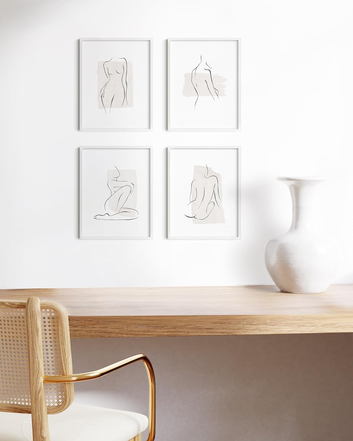 HAUS AND HUES 8.5x11 White Metal Picture Frames - Features Premium Aluminum, Vertical & Horizontal Hang, Shatterproof Plexiglass - Perfect for Home, Room, Office (8.5x11 in, White, Set of 9)