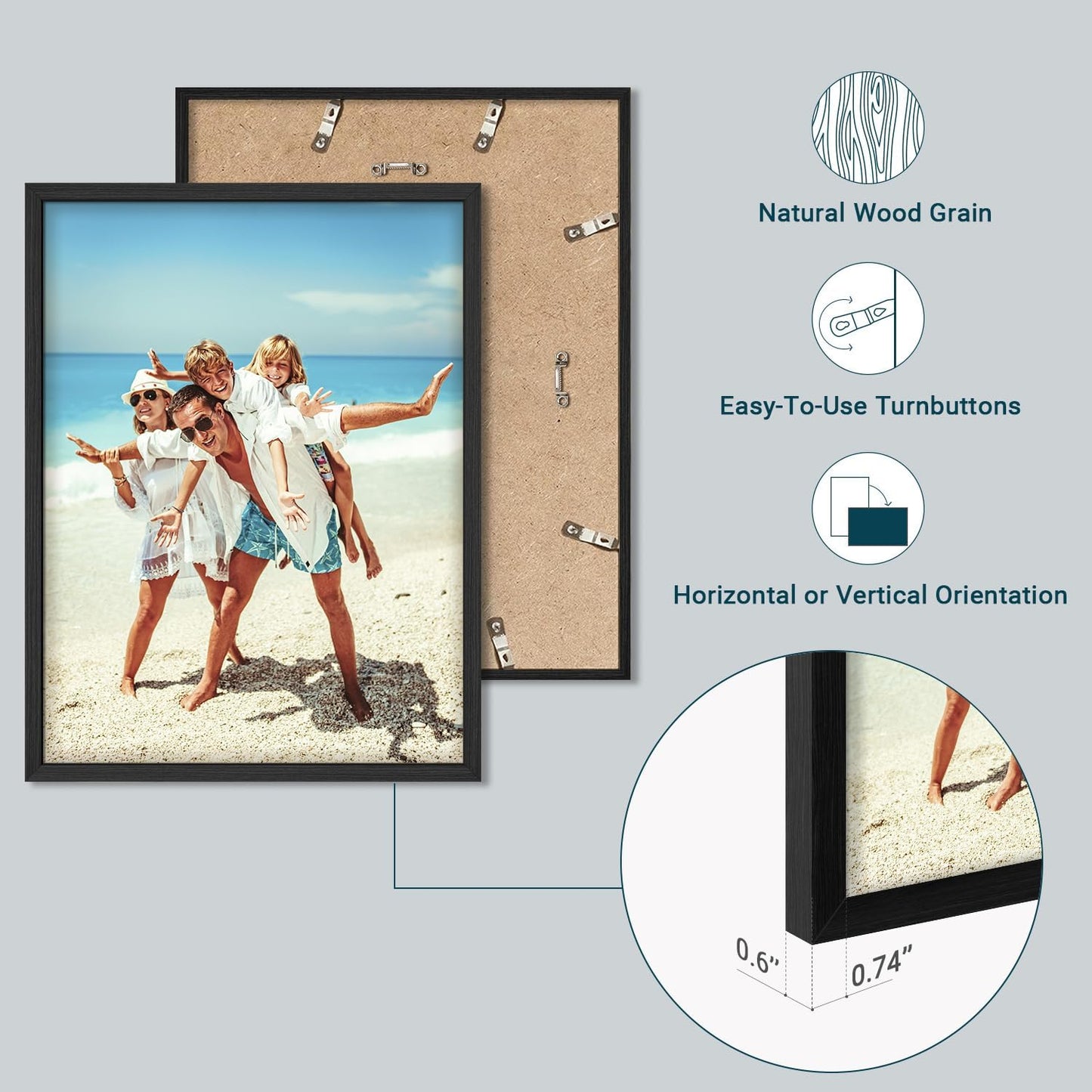 wall26 Custom Framed Poster Wall Art for Living Room, Bedroom Canvas Prints for Home Decoration Ready to Hang - 11"x14" Black