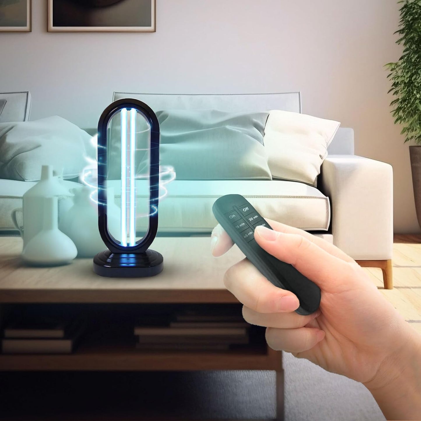 Swissklip HaloUV, Mold Remover, Home Disinfection Device, Dust Mites Remover, UV Light Sanitizer, Ultraviolet Sanitizer for Home, Room & Kitchen (HaloUV Light)