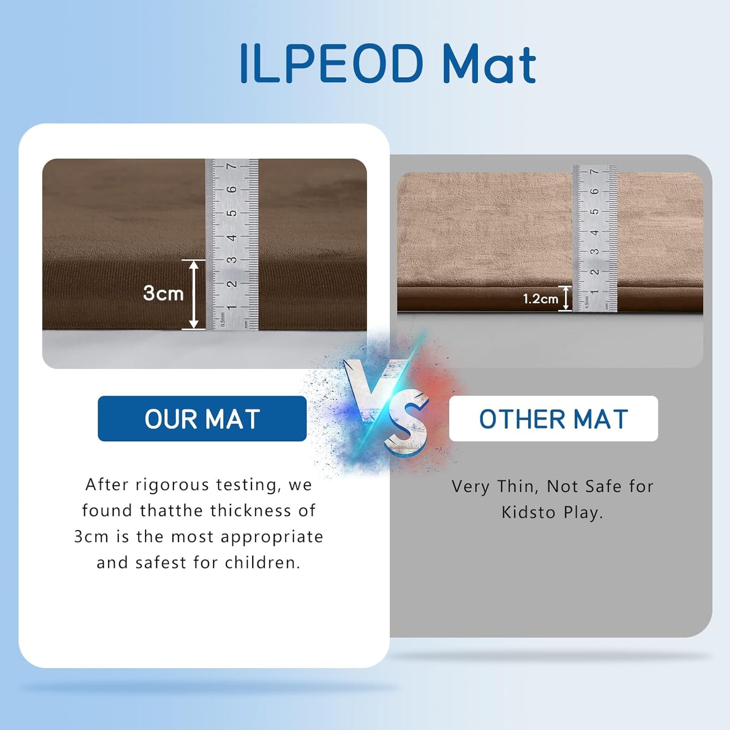 Baby Play Mat for Floor Tummy Time Mat Nursery Rug Muscle Mat Area Rug Playroom Rug Tatami Mat 6'7"x6'7" Memory Foam 1.3" Thick Crawling Mat for Babies,Toddlers, Infants, Kids,Floor Mat,Coffee