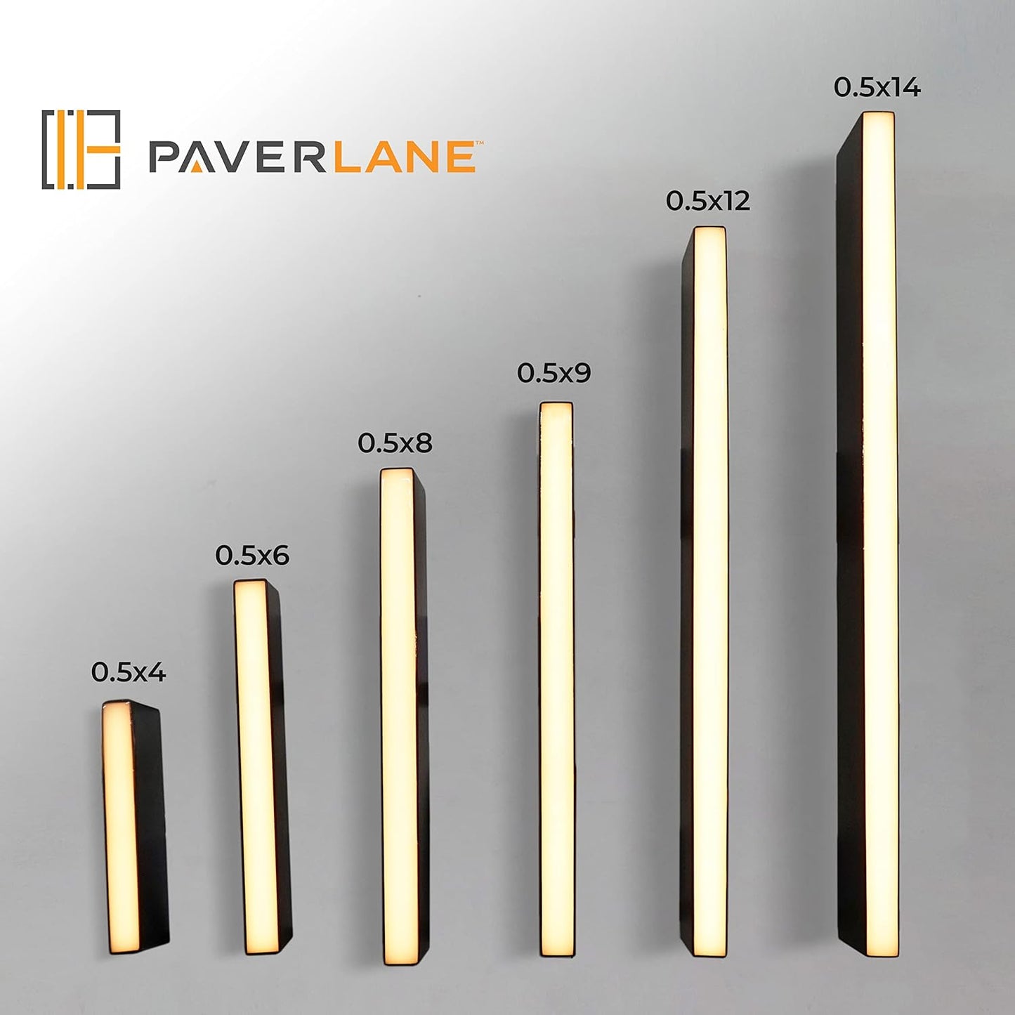 LUMENGY Paver Light Slim 0.5x12 Inch (0.55 x 11.8) Glare-Free Steel Lighting for Pavers, Brick, Walls, Driveways, Walkways & Pathways, 2700K Warm White, Waterproof, Drive-Over, Weird 12V AC/DC