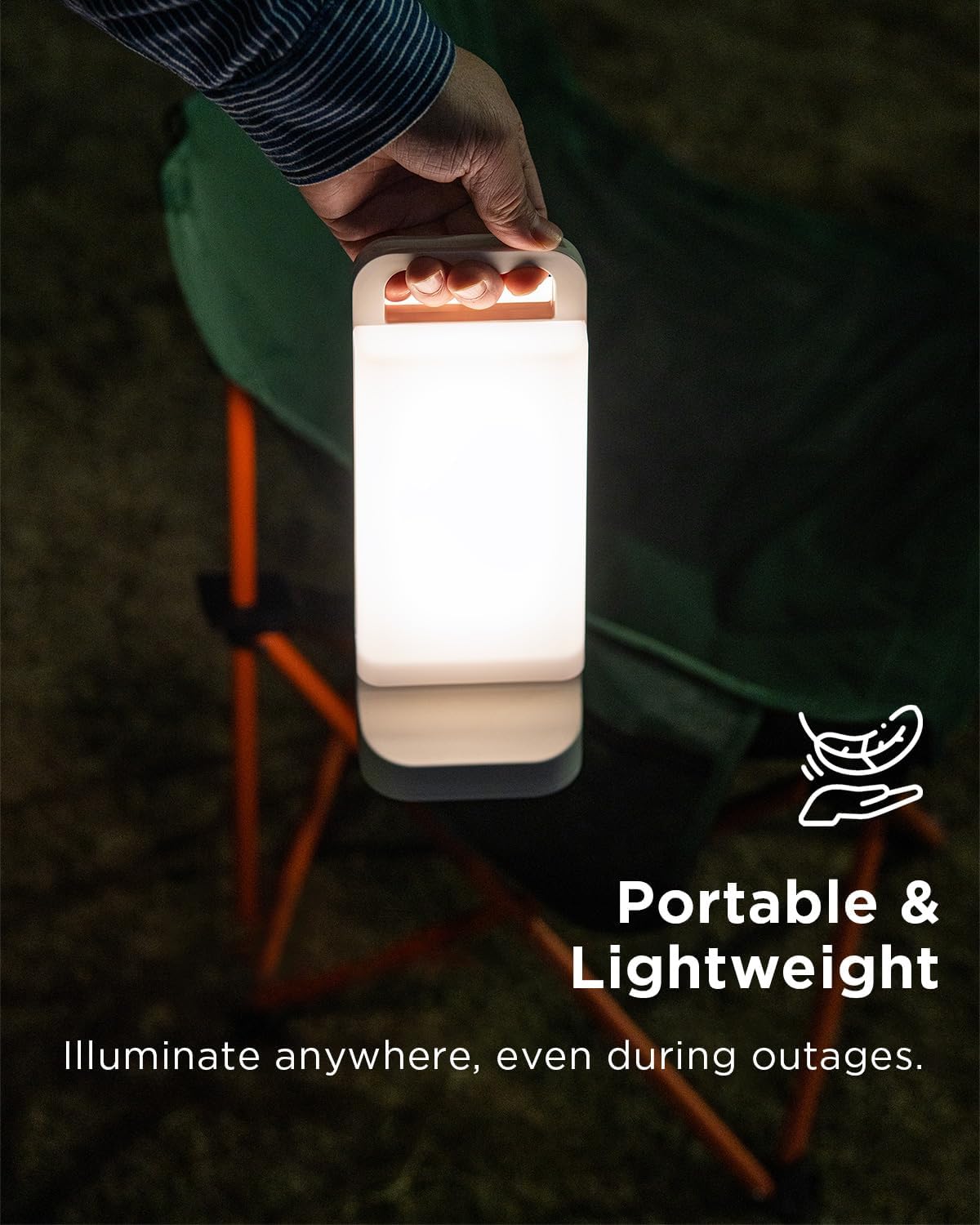 Camping Lantern, solar Lanterns, 6000mAh Rechargeable Light 2-in-1 Dimmable Outdoor Waterproof Gear with USB Charging – lanterns for power outages Hurricane, Hiking, Fish, Emergency, and Home