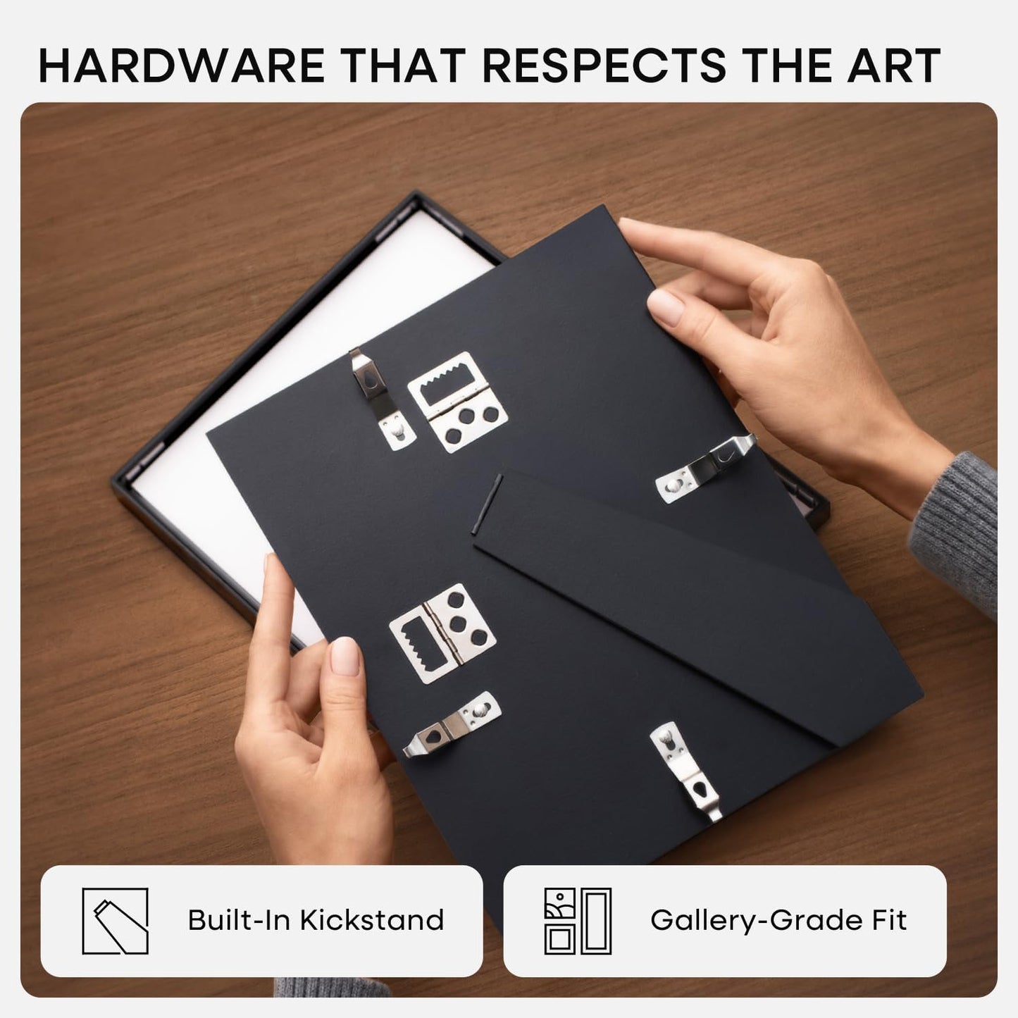 Homeforia 5x7 Picture Frame Black, High End Metal 5 x 7 Black Frames with Mat 4 x 6 for Art, 5x7 Desk Frame Matted to 4x6 inch Photo, 5 by 7 Wall or Tabletop Frames, Tempered Glass, Wall Kit, Set of 1