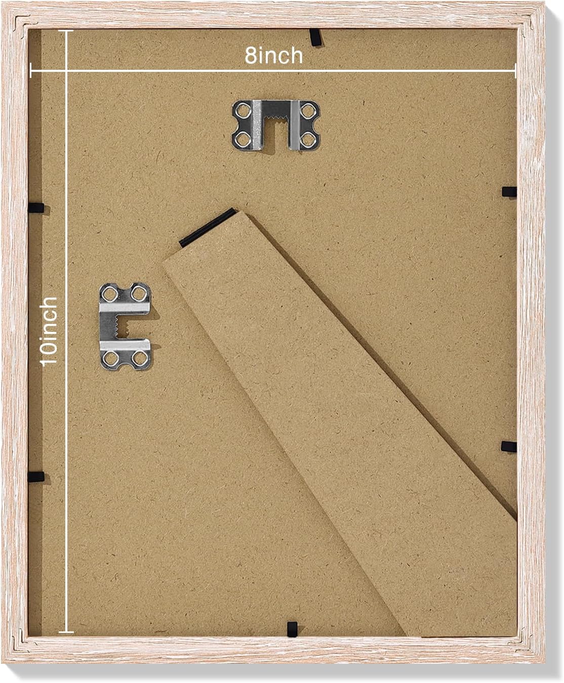 Vittanly 8x10 Picture Frames Set of 9, Shatter Resistant Plexiglass, Display 5x7 Pictures with Mat or 8x10 without Mat, Photo Frames for Wall or Tabletop, Engineered Wood, Rustic Pink