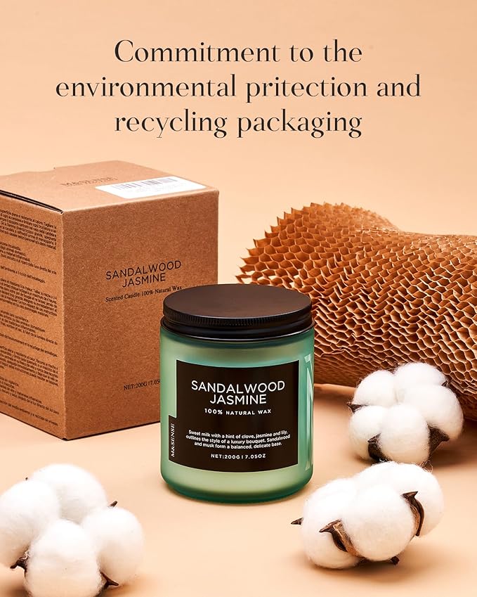 M&SENSE Candle Oceanic Breeze Scented Candle, Long Lasting Pineapple & Mango Scented Natural Soy Wax Candles 7.05oz 50 Hours Burn for Home Scented, Stress Relief Gifts for Women/Men