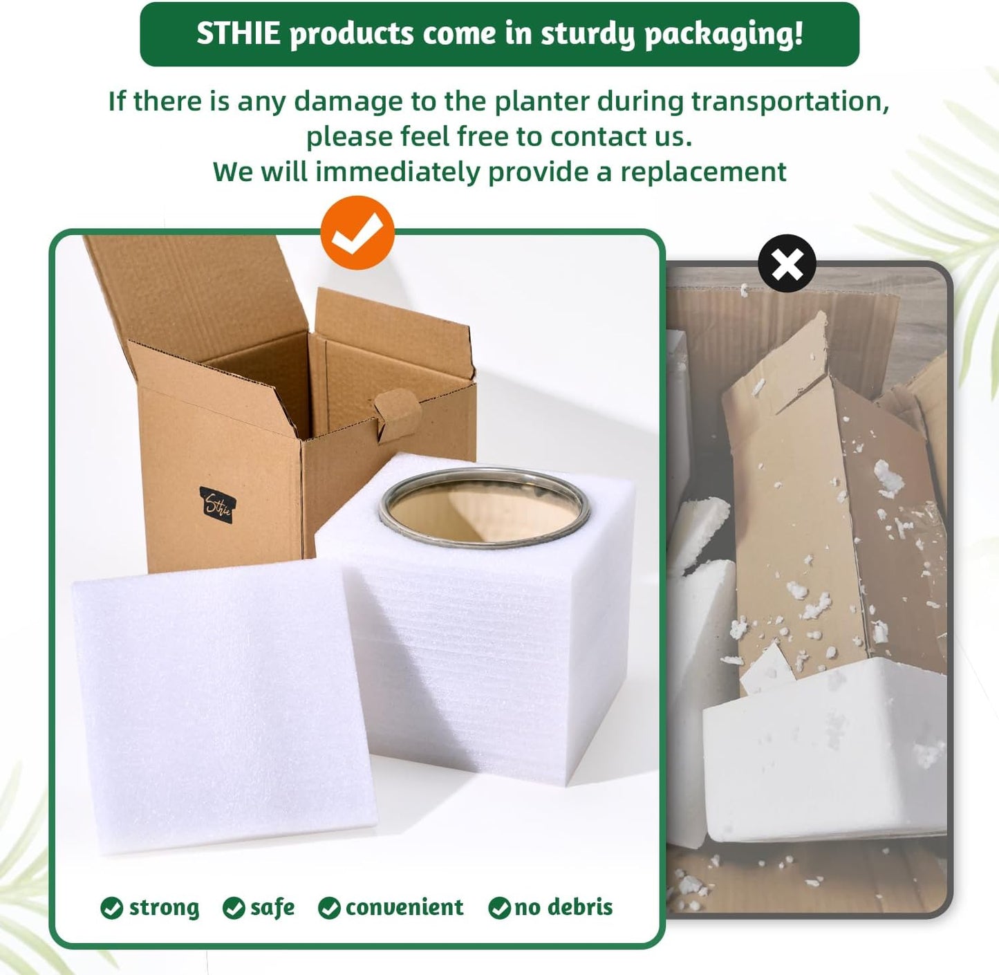 Ceramic Plant Pots with Drainage Holes and Saucers, Round Flower Pots for Indoor Plant, 3.9/5.2/6.7 Inches Flower Large Planters Set of 3