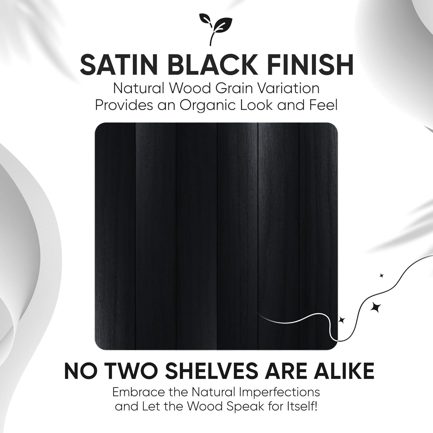 Homeforia Floating Shelf Black 12 inch, High End Solid Real Wood Small 12inch Floating Shelves for Wall Mounted, Black Wooden 12 in Floating Shelves, Heavy Duty Bracket, 12 X 6.5 X 1.75 inch, Set of 2