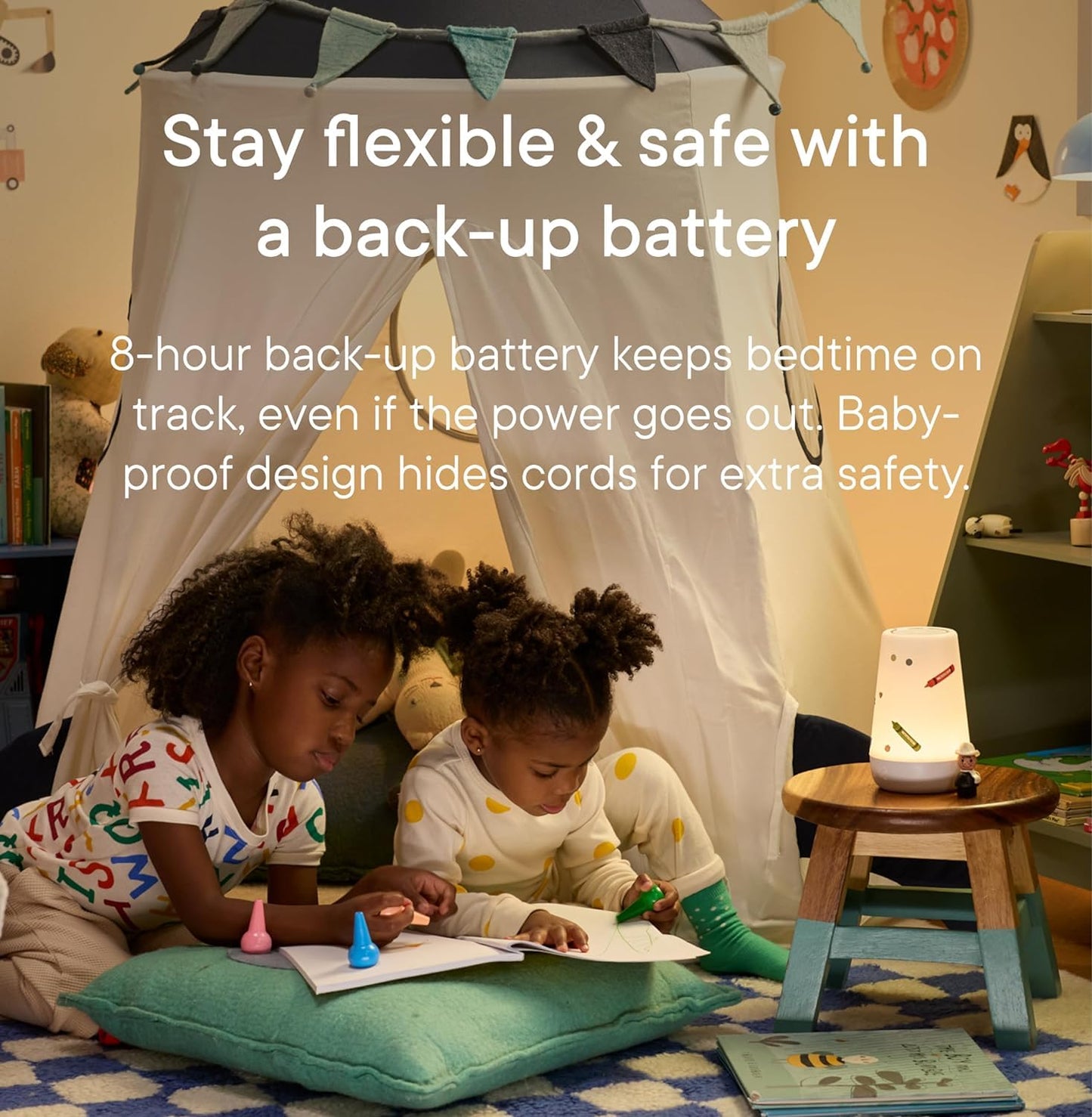 Hatch Rest+ Baby & Kids Sound Machine | 2nd Gen | Childโs Night Light, Alarm Clock, Toddler Sleep Trainer, Time-to-Rise, White Noise, Bedtime Stories, Portable, Backup Battery (with Charging Base)