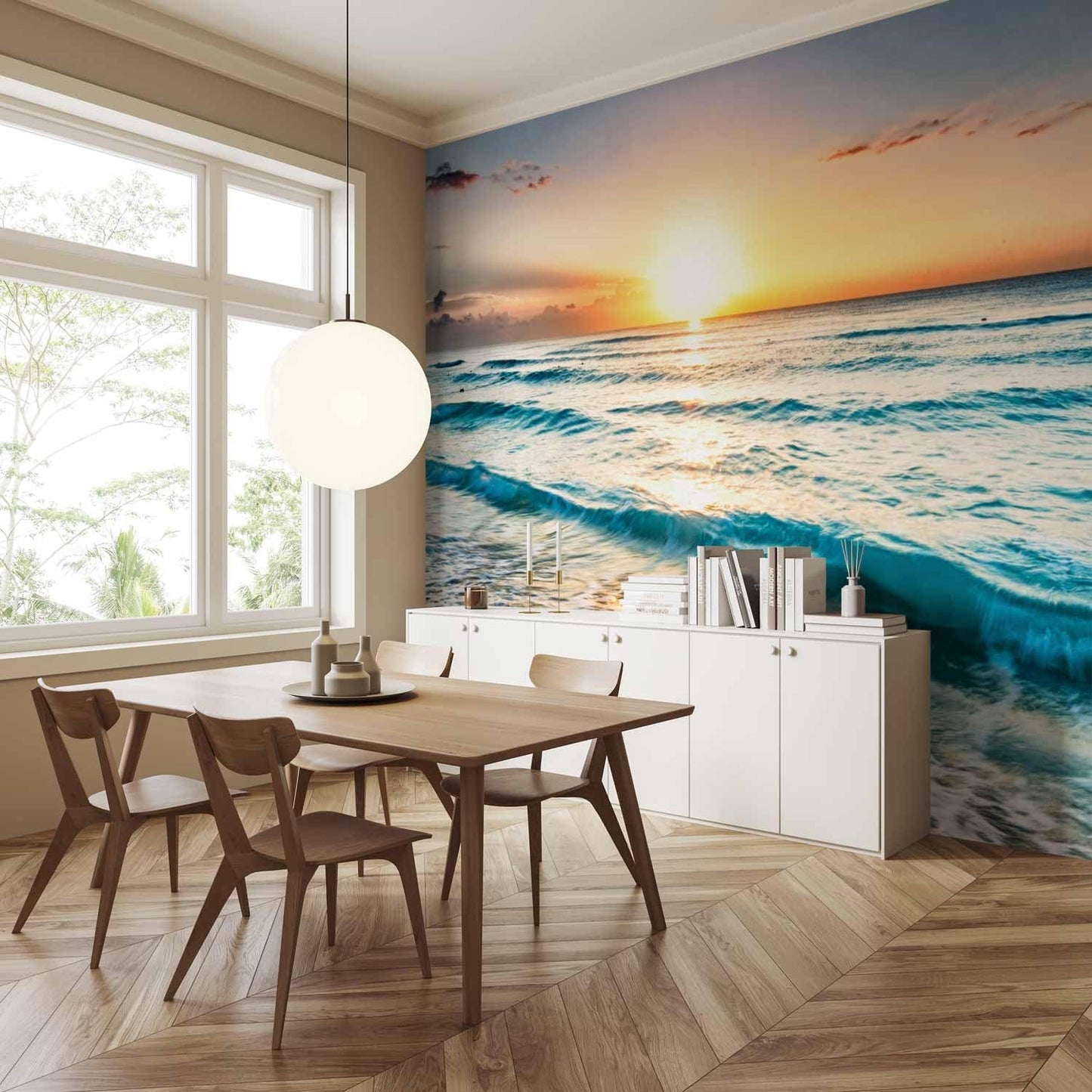 artgeist Wall Mural Nature 216x98 in - XXL Non-Woven Corner Wallpaper Fleece Angle Wall Decor Photo Print Picture Nature Beach Sand Sea View c-B-0552-a-b