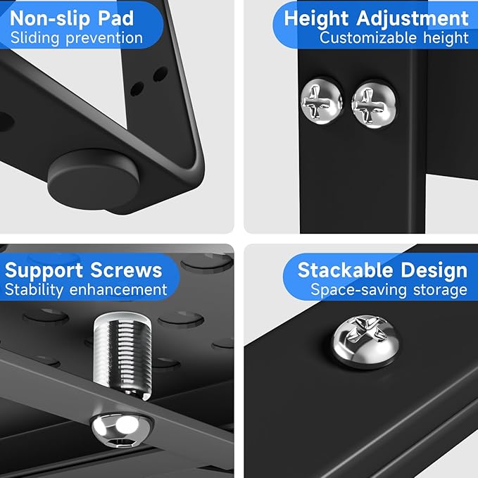 Expandable Cabinet Shelf Organizers, Kitchen Small Stand Rack Organization for Tabletop Countertop Cupborad Pantry, Black 2 Pack