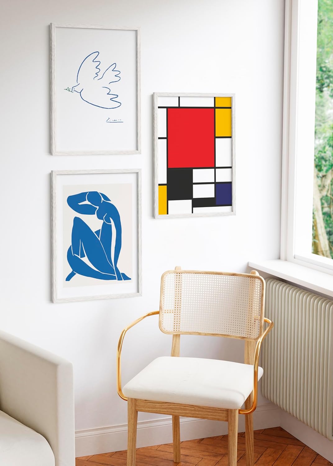 Haus and Hues 20x30 White Oak Wood Picture Frames Set of 15 - Premium Bulk Picture Frames 20x30 Bundle - Elegant Gallery Wall Frame Set for Posters, Art Display - Ideal for Wall Decor in Home & Office