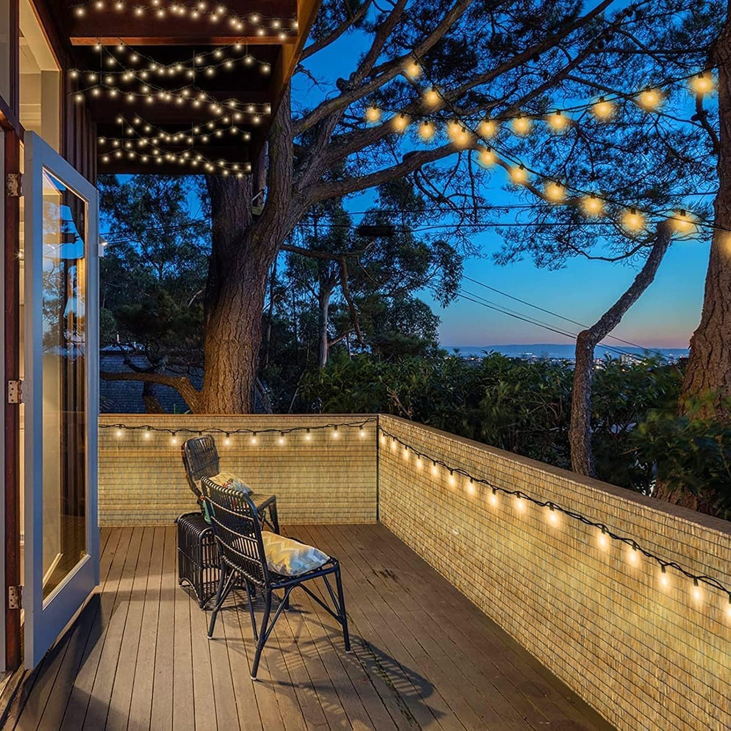 ZNCMRR Bamboo Fencing Decorative Natural Reed Fencing Rolls Fence Roll Bamboo Privacy Screen Panel for Balcony Patio Garden Backyard (5.5X16.4 FT Yellow)