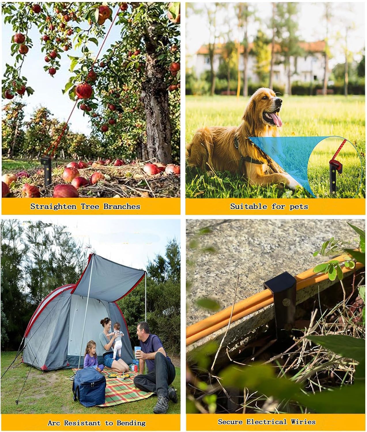 24Pcs Metal Garden Landscape Edging Stakes Black,10in anchoring Stakes Landscape Anchoring Spikes for Terrace Board, Grass Barrier, Landscape Edging Coil, Garden Liner, Bender Board