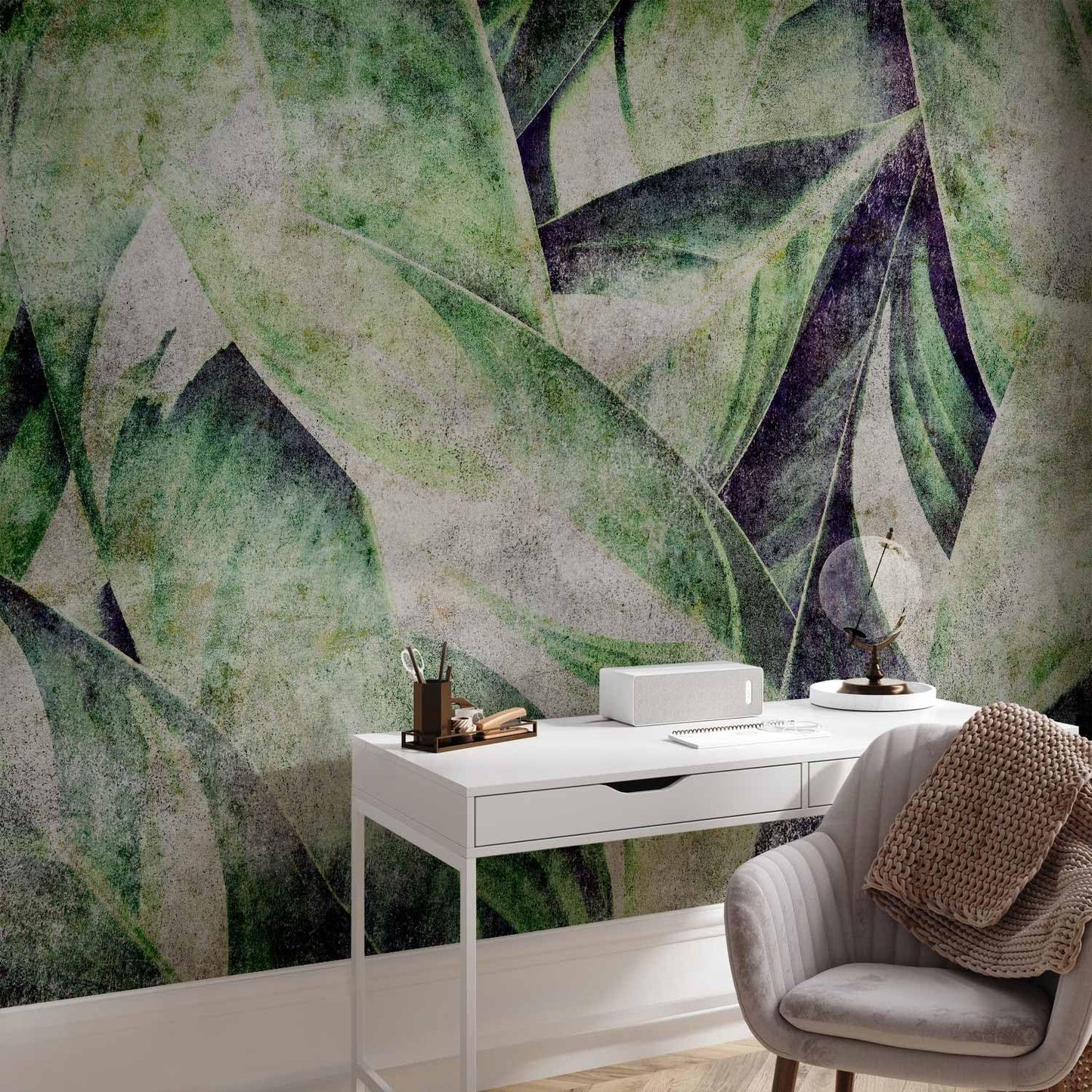 artgeist Wall Mural Tropical Leaves 135x101 in - XXL Peel and Stick Self-Adhesive Wallpaper Removable Large Sticker Foil Wall Decor Print Picture Image Design Jungle Nature Botanical b-C-0844-a-a