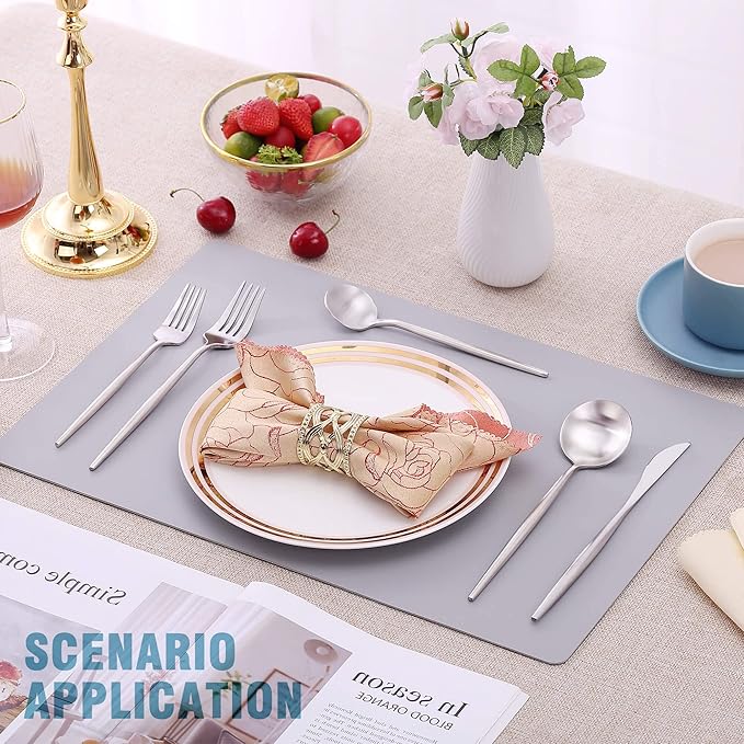 Matte Silverware Set for 8,Modern Stainless Steel Brushed Cutlery Set,40-Pieces Heavy Duty Flatware Set,Knives Spoons and Forks Set Utensils Set, Satin Finish, Dishwasher Safe