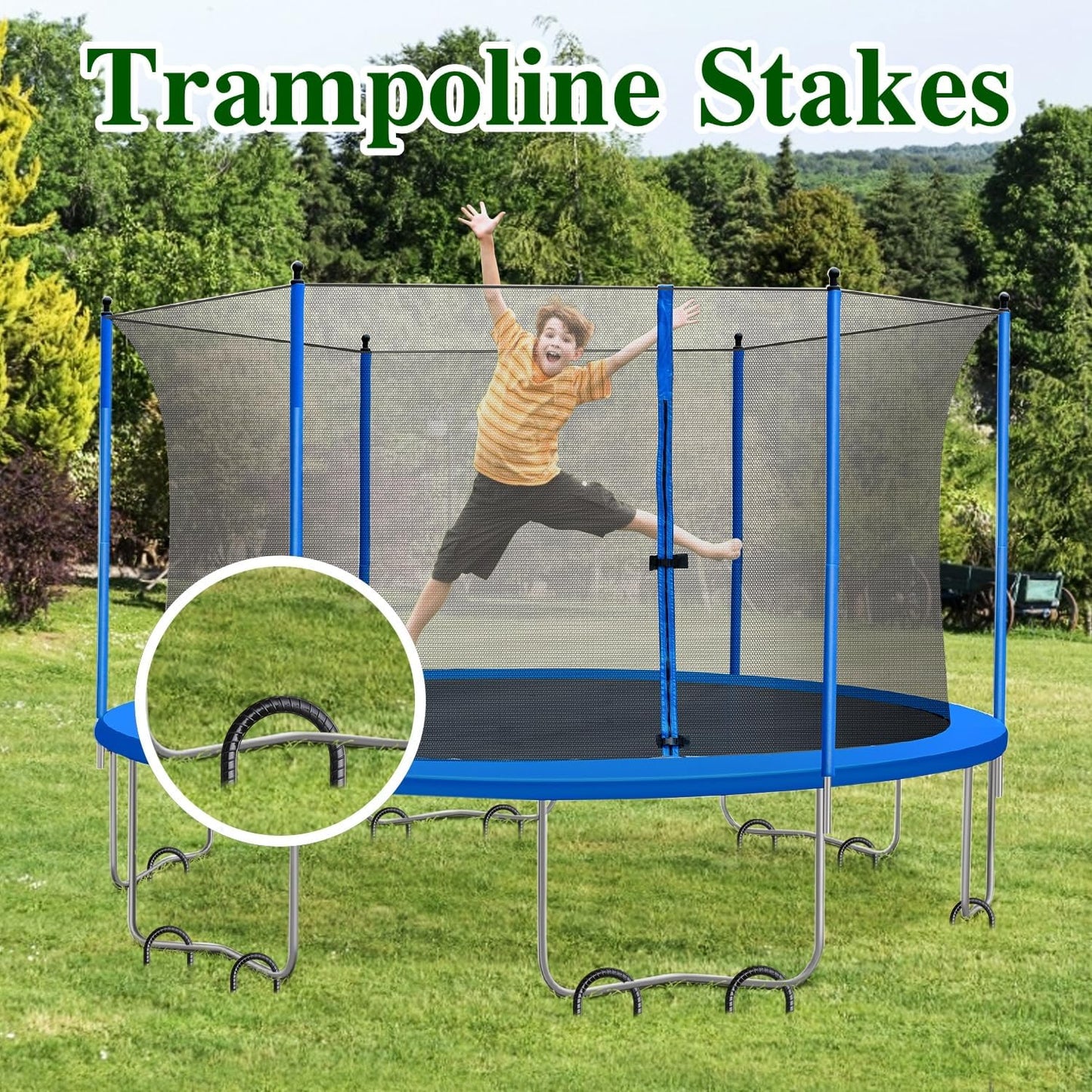 Rebar Stakes 12 Inch 20 Pack J Hook Ground Stakes Heavy Duty Chain Link Fence Stakes Galvanized Anchors Metal Tent Stakes for Wire Fencing Concrete Forming Trampolines Camping Canopies Shed Swing