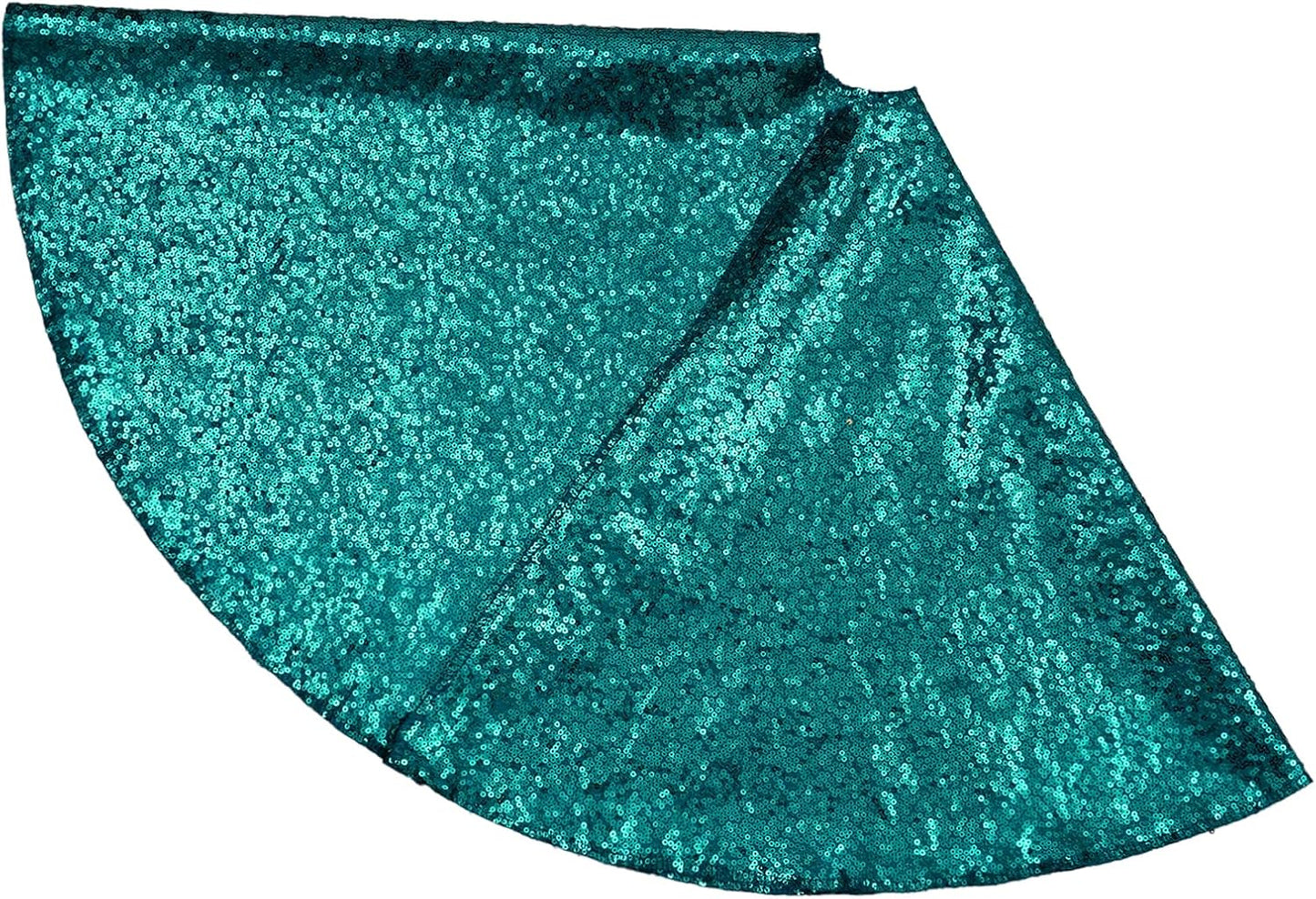 Eternal Beauty Christmas Tree Skirt, 36 Inch Teal Sequin Tree Skirt Small Xmas Tree Skirt for Christmas Tree Decorations