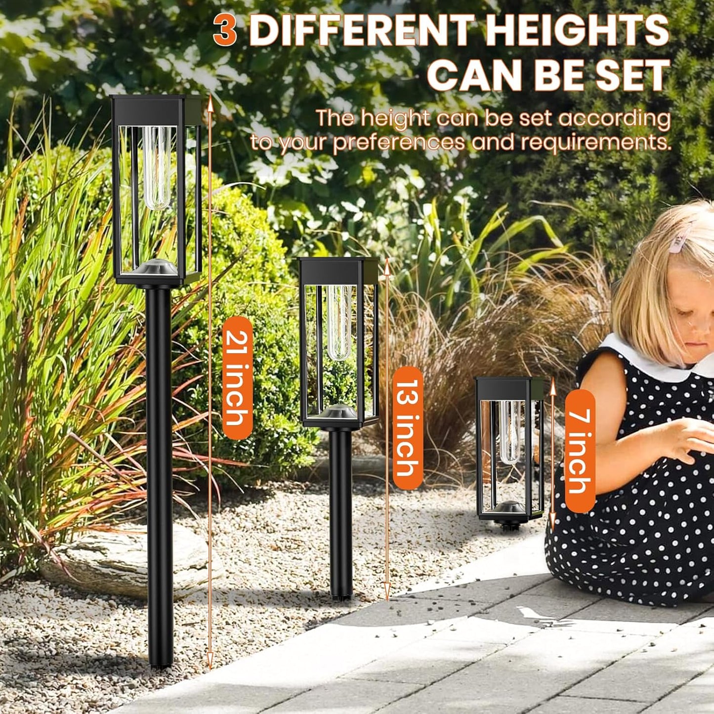 Solar Pathway Lights Outdoor,8 Pack Bright Solar Lights Outdoor,IP65 Waterproof Solar Garden Lights Solar Powered Landscape Lighting for Yard Patio Walkway Driveway Pathway (Warm White)