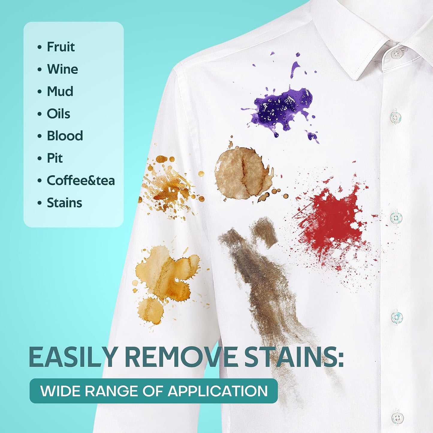 BFWood Laundry Stain Brush, Natural Soft Boar Bristles, Removes Tough Stains from Delicate Fabrics Like Knits, Cotton, and Linens, Gentle on Fabrics, No Damage