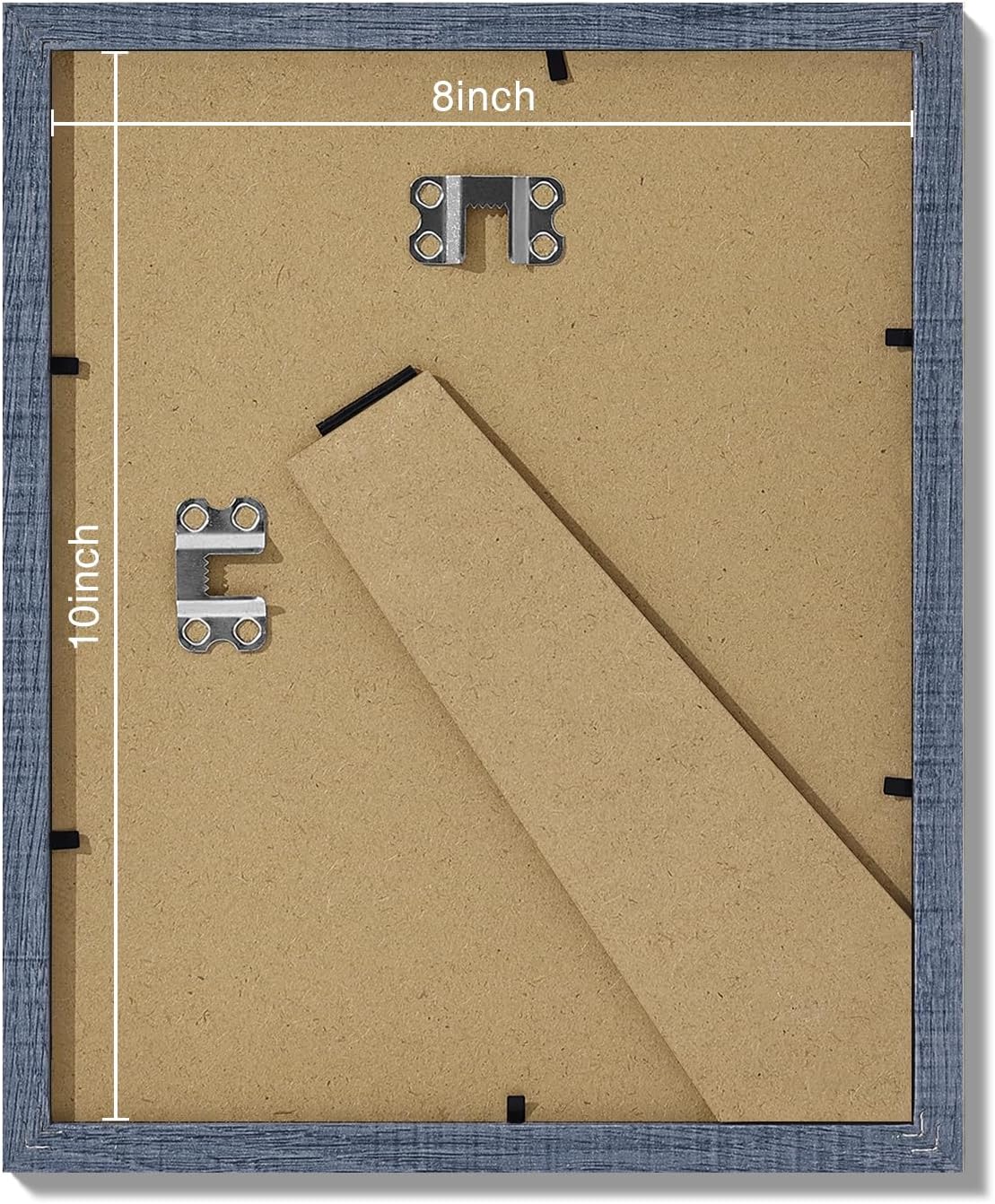 Vittanly 8x10 Picture Frames Set of 9, Shatter Resistant Plexiglass, Display 5x7 Pictures with Mat or 8x10 without Mat, Photo Frames for Wall or Tabletop, Engineered Wood, Navy