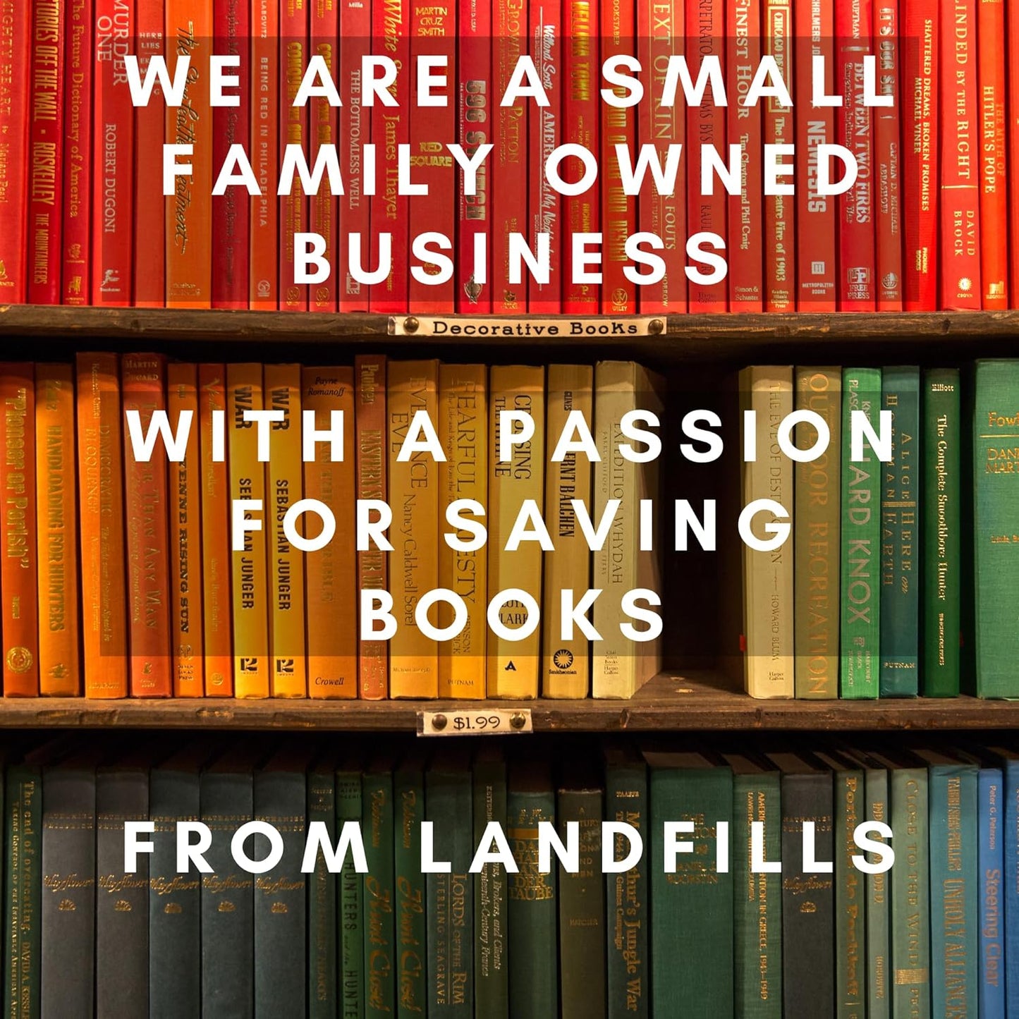 Curated Decorative Books Hardcover Décor Books for Home Décor, Choose Color, Interior Design, Office, Wedding Display, Instant Library, or Staging (One Foot, Navy)