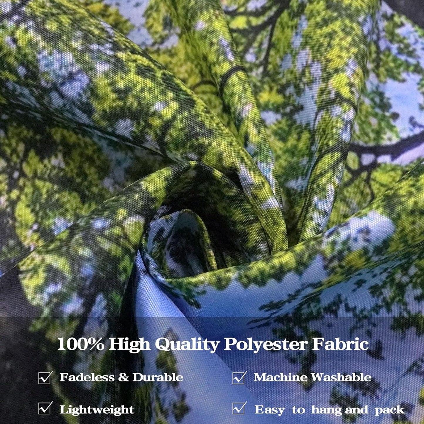 AMM Nature Forest Tree Celling Tapestry Lush Green Treetops Sunlit Tapestry for Bedroom Aesthetic Sky Sunlight Canopy Leaves Landscape Tapestries Wall Hanging for Living Room Dorm Office 80 x 60 Inch