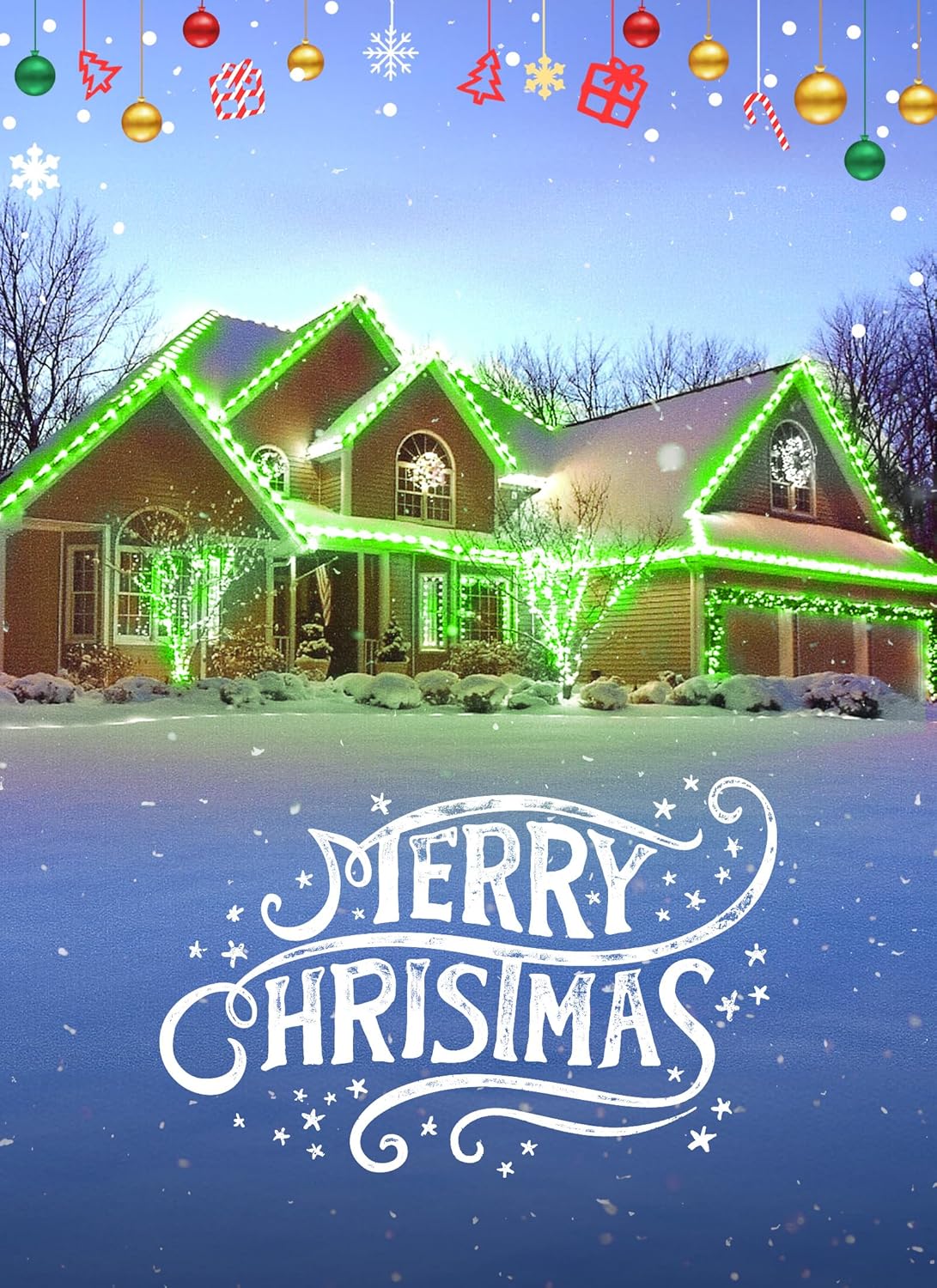 Minetom C9 Christmas String Lights, 100 Ft Green Outdoor Christmas Lights With 100 Strawberry LED Bulbs, Connectable UL Certified for Outdoor Indoor Roofline Holiday Backyard Xmas Decor