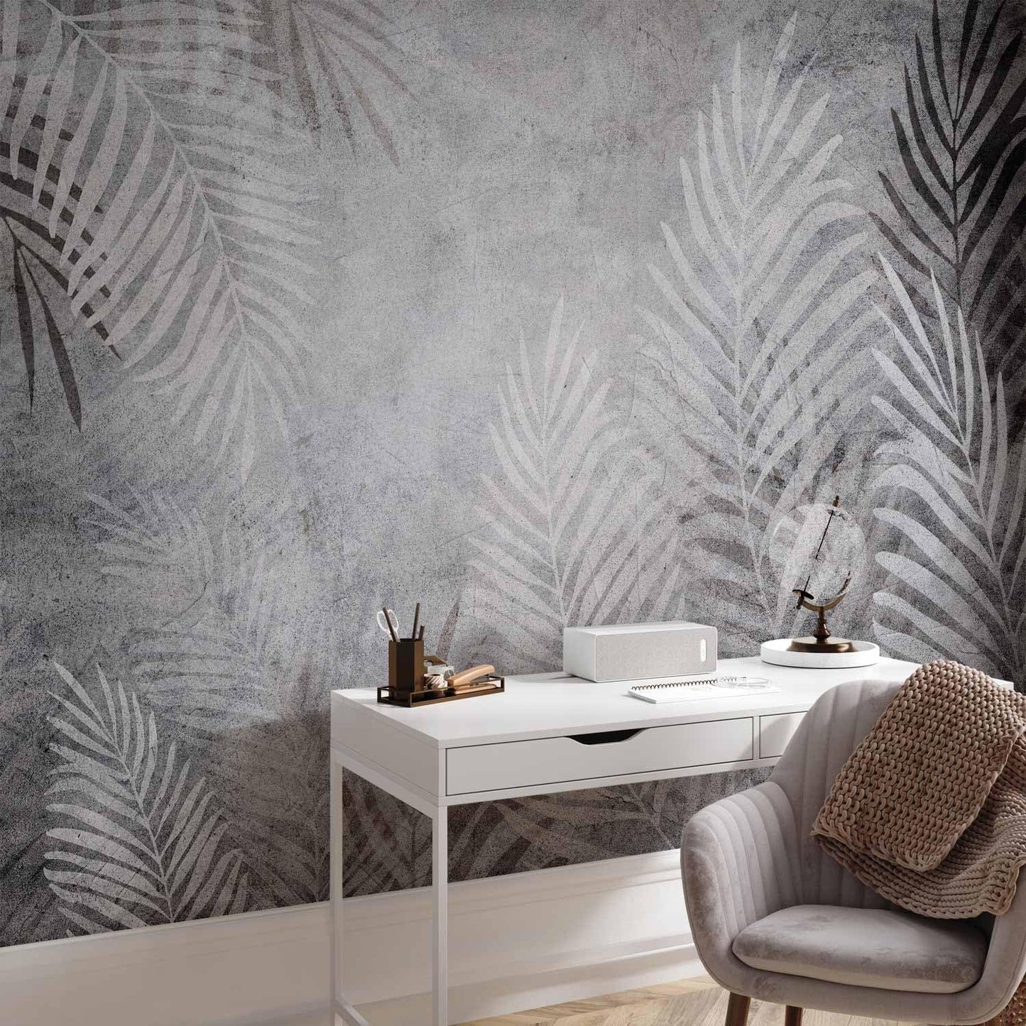 artgeist Premium Wall Mural Leaves 138x101 in - Non-Woven Wallpaper Fleece Wall Decor Photo Print Picture Image Design Palm Abstract Nature Botanical b-C-0855-a-a