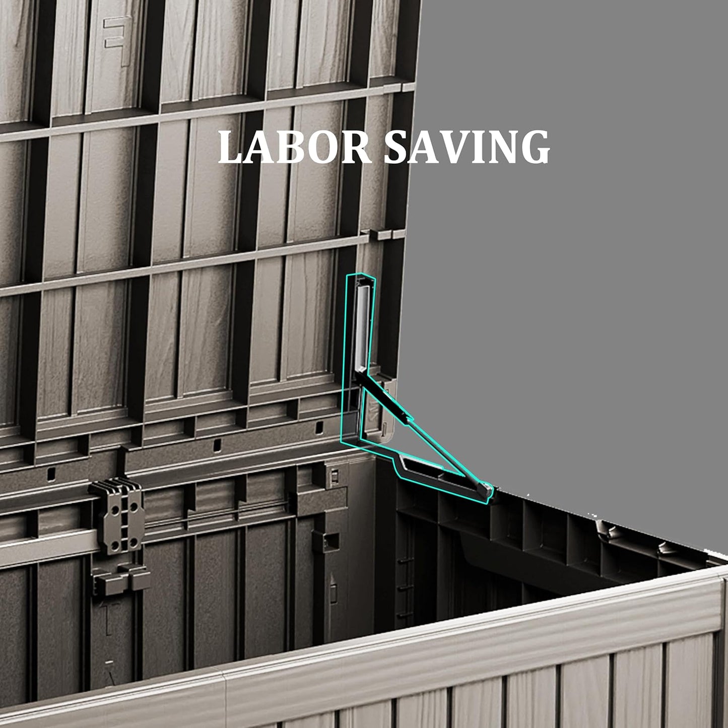 150 Gallon Double-Wall Resin Deck Box - Lockable Waterproof Outdoor Storage Box, 1000lbs Capacity & Doubles as Seating for Patio Furniture - Garden Tools, Pool Accessories (Brown)