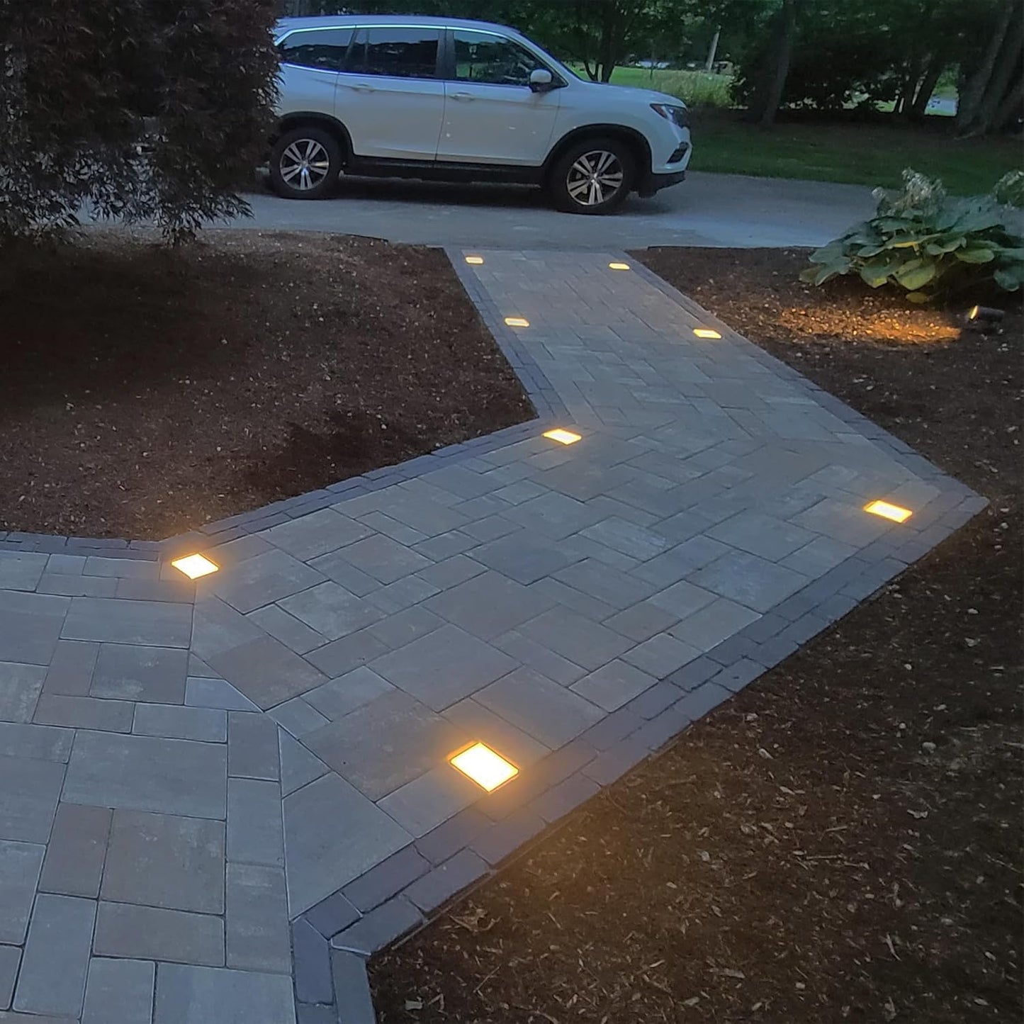 Paver Light 4×4 Inch (3.93 X 3.93 inch), Warm White 2700K Glare-Free Illumination for Driveways, Pathways, Pool Deck & Patios,12V AC/DC, Waterproof & Drive-Over Rated
