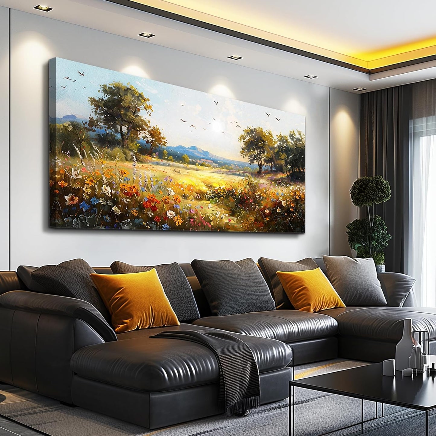 Canvas Wall Art for Living Room Large Wall Decor for Office Bedroom Decorations Rural Pastoral Painting Artwork Room Wall Mural Aesthetic Home Decor 30x60 in