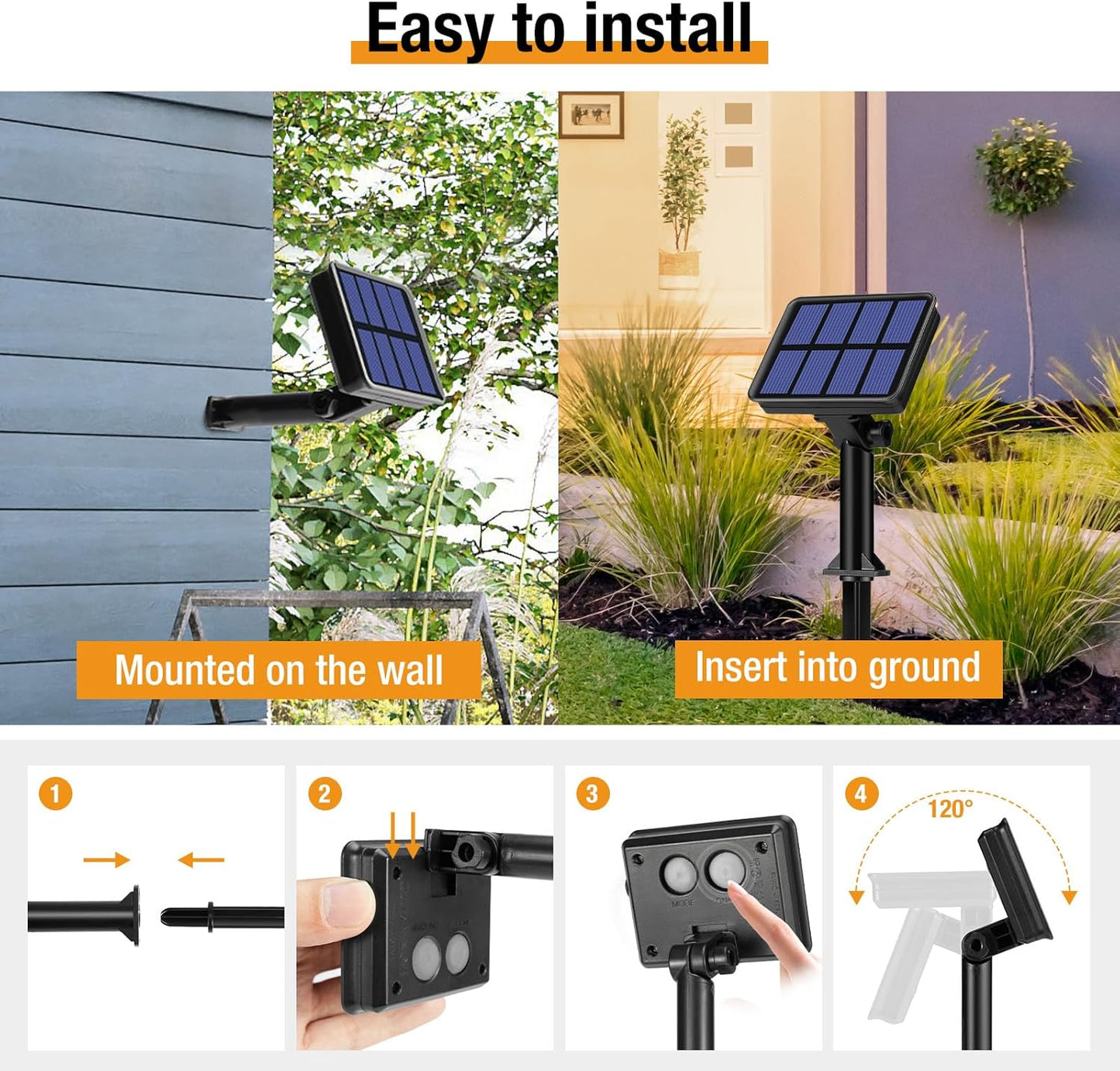 6 Pack Solar String Lights for Outside - 480LED 198FT Solar Fairy Lights Outdoor Waterproof 8 Modes, Copper Wire Solar Powered Twinkle Lights for Tree Garden Christmas Wedding Party Decor, Multicolor