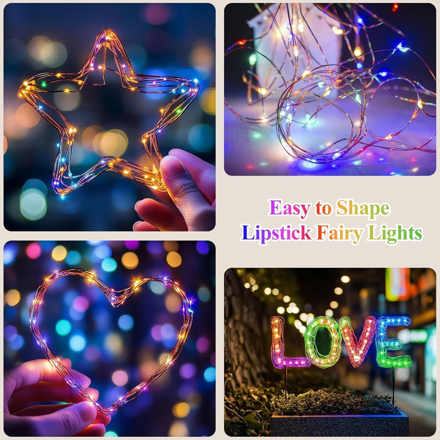 Lakumu Battery Operated String Lights, Twinkle Lights with Timer, Mini LED Fairy Lights for Bedroom, Christmas Decorations, Wedding, Vine, Centerpiece Table Decor (5M/16FT Multicolor)