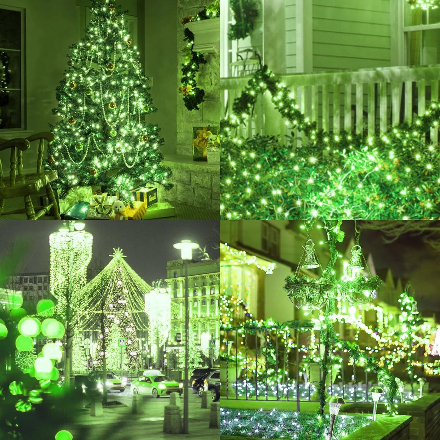 St. Patrick's Day Mini String Light Green Christmas Lights, 25FT 100 Incandescent Bulbs Green Lights with White Wire for Christmas Tree, Garland, Indoor & Outdoor St Patricks Day Decoration