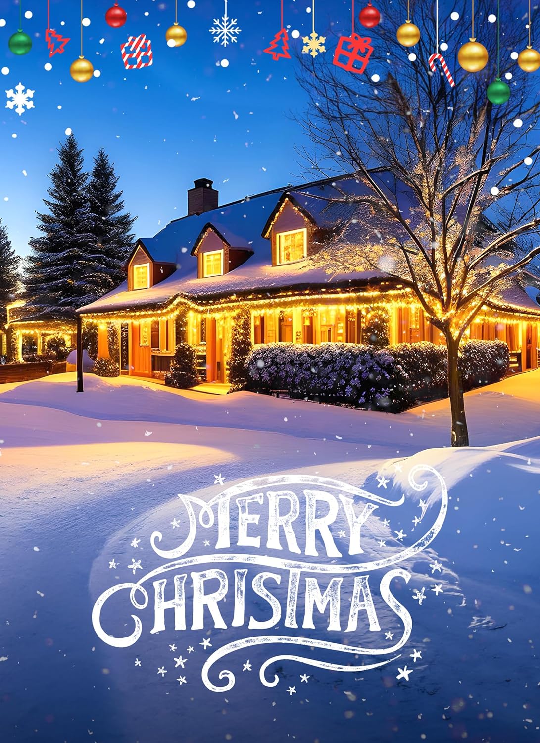 Vintage C9 LED Christmas Lights Outdoor, 50 Feet C9 String with 50 Shatterproof Matte Bulbs, Connectable Waterproof Tree Lights for Holiday Roofline, Backyard Garden Decor, Warm White