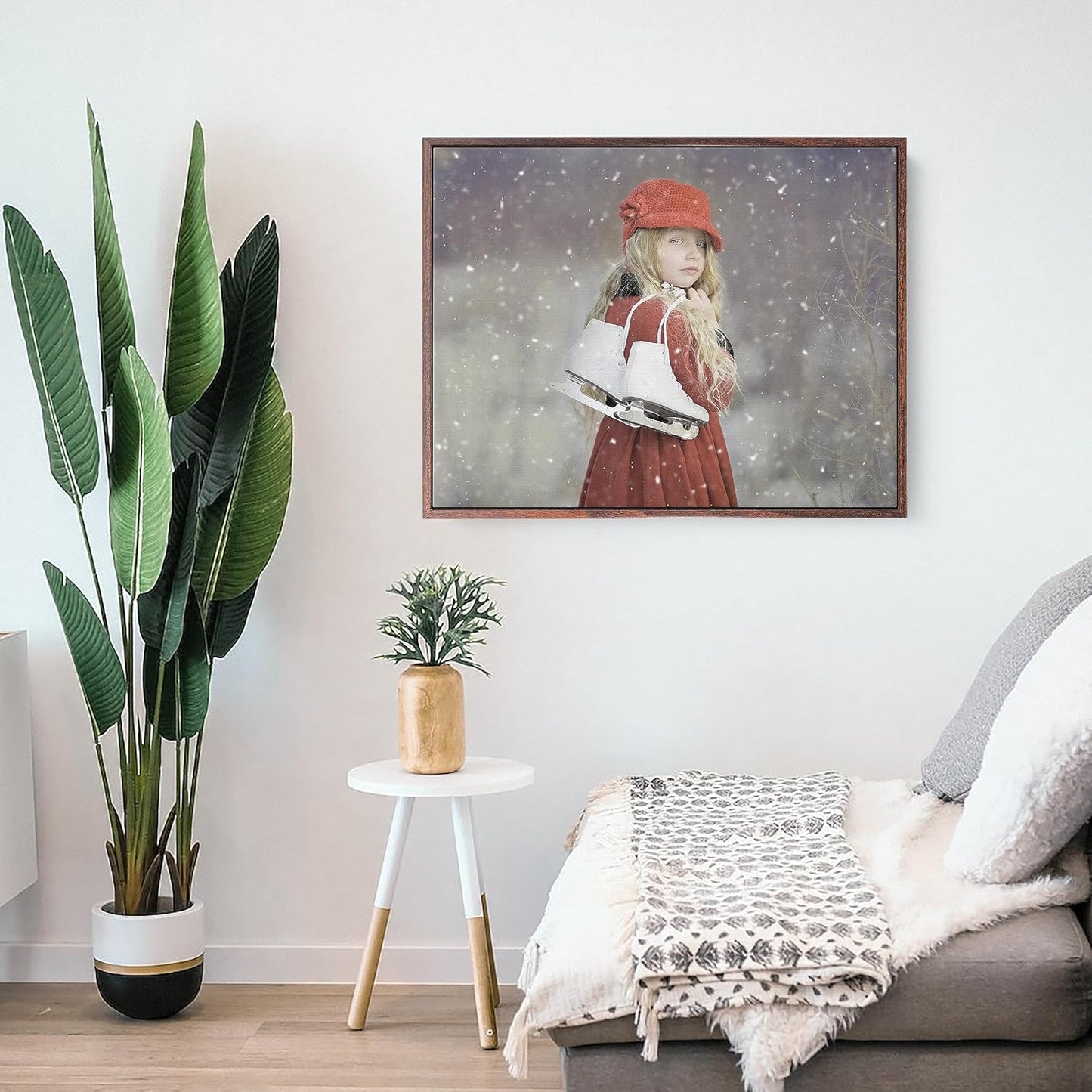 Personalized Custom Canvas Prints: Photo On Canvas (Dark Brown, 16X24) Transform Your Photos into Stunning Framed Wall Art Digitally Printed Photo To Canvas Ideal for Home Decor, Gifts Keepsakes.