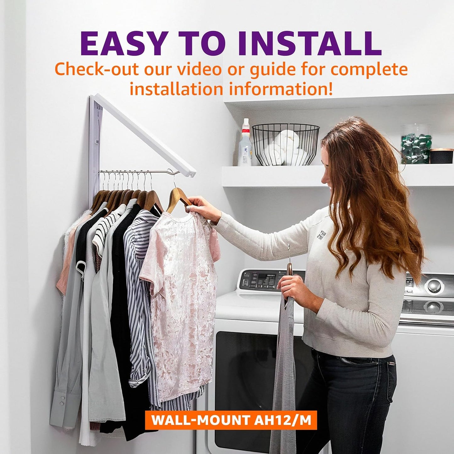 InstaHanger - Wall Mounted Drying Rack - The Original Collapsible Clothes Drying Rack and Storage