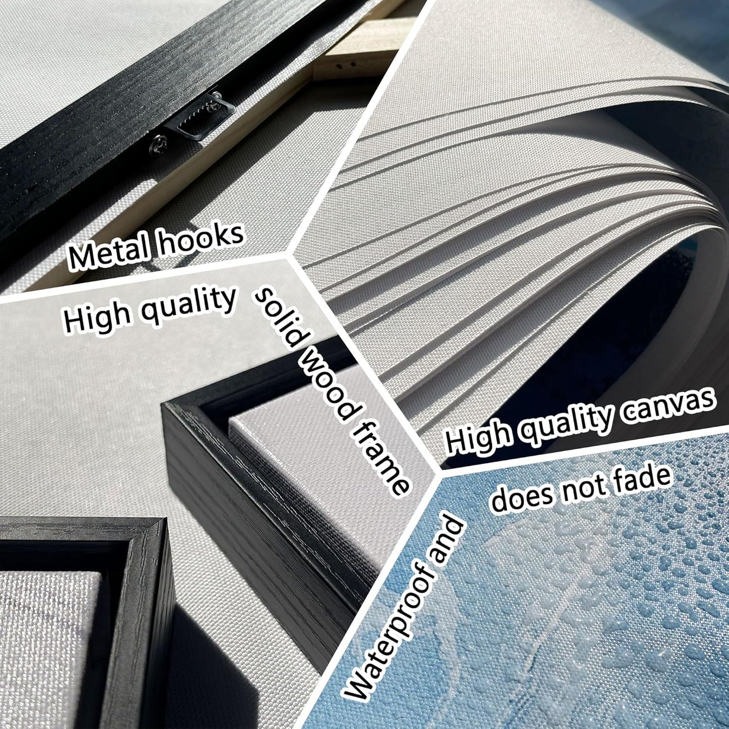 yiijeah Oversized Wall Art - Abstract Picture Large Wall Decor for Living Room Blue and White Paintings Big Frame Artwork Extra Large Canvas for Office Bedroom Home Decor