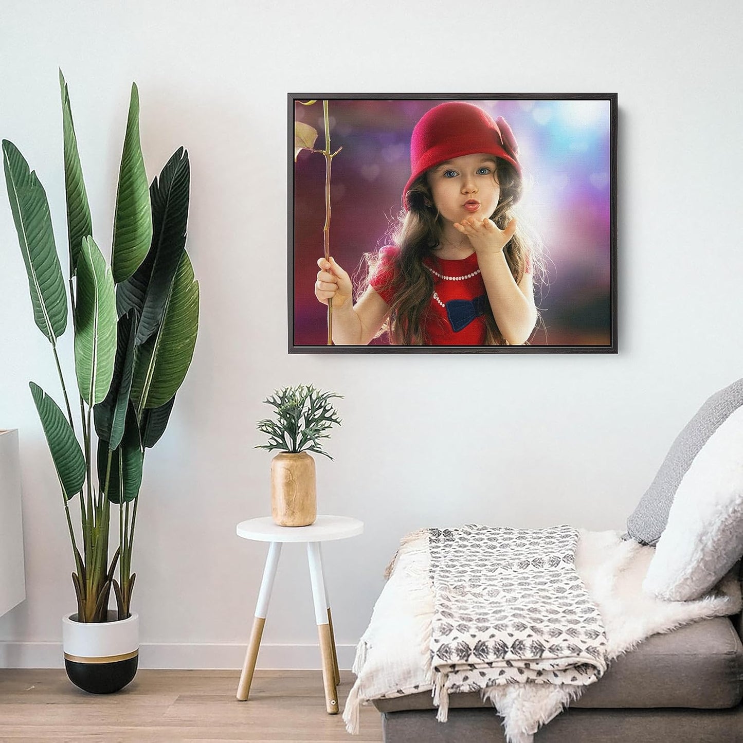 Personalized Custom Canvas Prints: Photo On Canvas (Black 24X24) Transform Your Photos into Stunning Framed Wall Art Digitally Printed Photo To Canvas Ideal for Home Decor, Gifts Keepsakes.