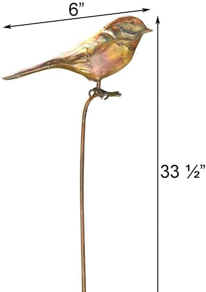 Set of 4 Ancient Graffiti Staked Bird Garden Ornaments