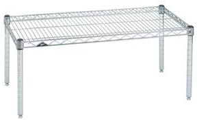 Omega Products Corporation 30" Deep x 48" Wide x 14" High Chrome Stationary Dunnage Rack