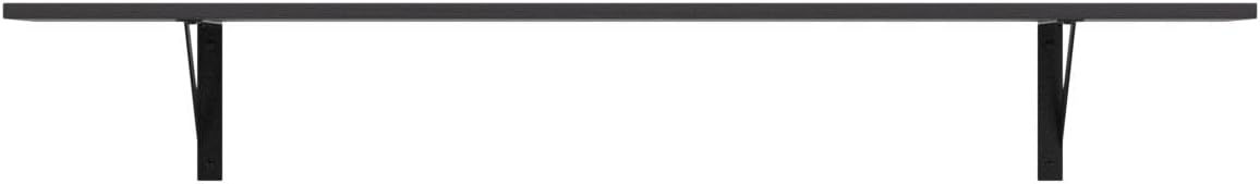 DINZI LVJ Long Wall Shelves, 47.3Inch Wall Mounted Shelves Set of 2, Extra Large Wall Storage Ledges with Sturdy Metal Brackets for Living Room, Bathroom, Bedroom, Kitchen, Espresso