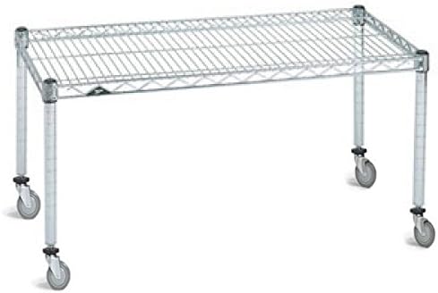 Omega Products Corporation 14" Deep x 54" Wide x 20" High Chrome Mobile Dunnage Rack
