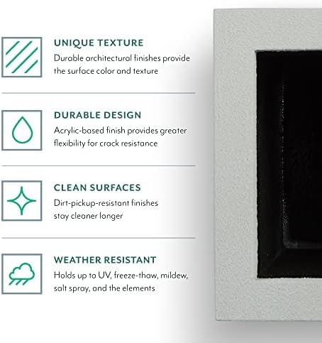 PolyStone Milan Tall Modern Outdoor/Indoor Rectangular Trough Planter, 46" W x 19" H, Lightweight, Heavy Duty, Weather Resistant, Polymer Finish, Commercial and Residential (White Granite)