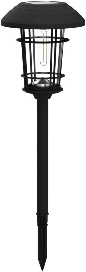 Grand patio Solar Outdoor Lights, 5 Pack, Glass Light Metal Pathway Light, Waterproof Landscape Lighting, Automatic Dusk and Dawn Sensor (Slate Gray)