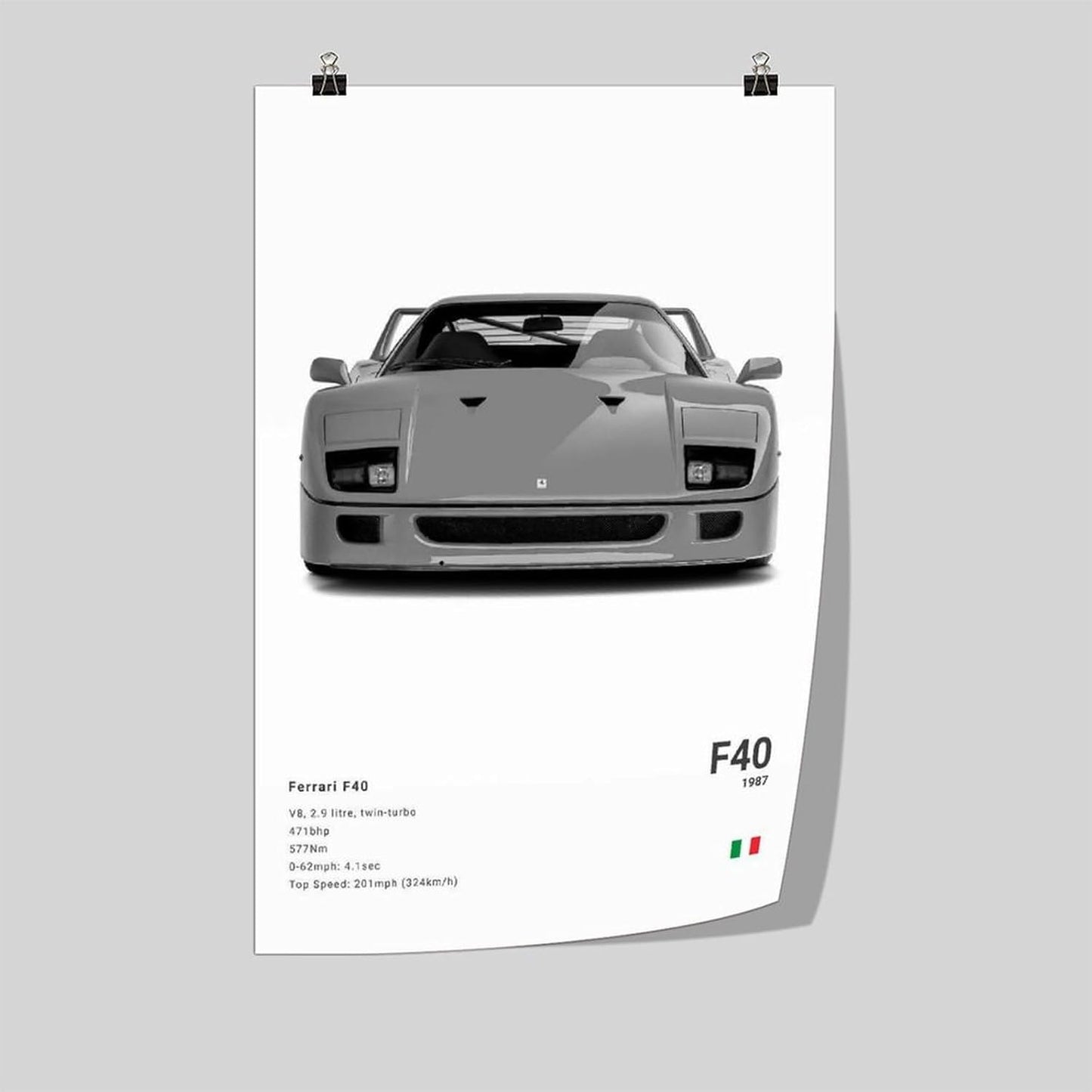 Farrari Car Posters For Walls Vintage Racing Car Canvas Prints For Home Decor Office Decor CUnframe-style 12x18inch(30x45cm)